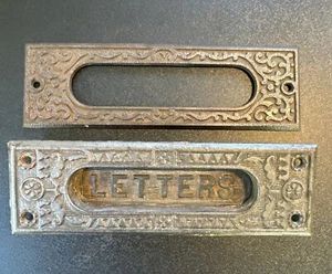 Antique Victorian Hardware Letters Slot Antique 7-1/4” X 2-1/4” - Picture 1 of 6