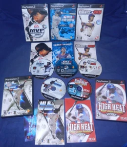 PS2; MVP Baseball 2005,MLB The Show 10 & 06,Major League Baseball 2K8 &High Heat - Picture 1 of 7