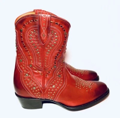 FRYE Kelsea Studded Cowboy Boots Cowgirl NEW Stud Bootie Western Women 7 $598 - Image 1 of 4
