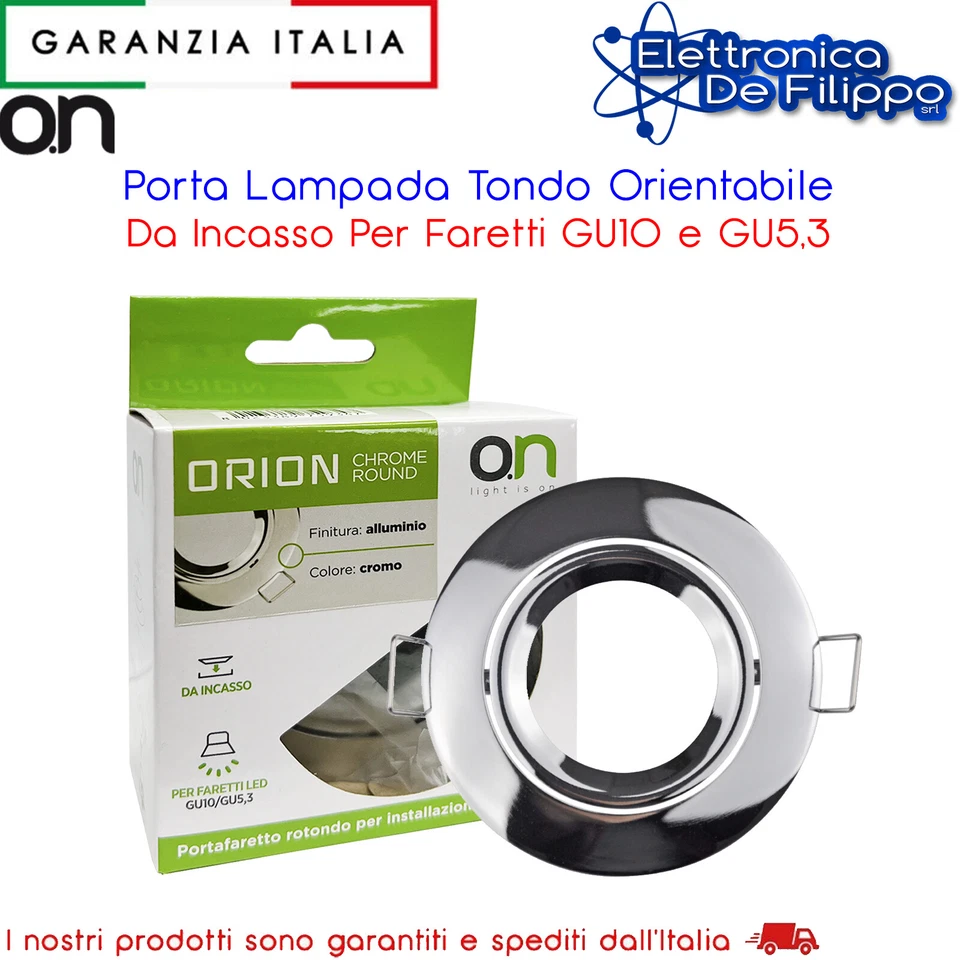 Faretto Da Incasso Tondo Orientabile Ø84mm GBC 23021701/CH FARETTO DA INCASSO TO