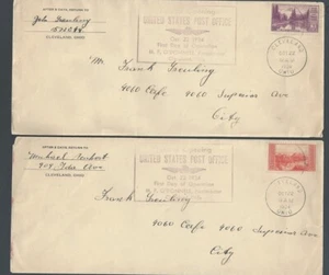 1934 Cleveland OH Ersttagssatz von drei (3) Briefen für neue Post - Bild 1 von 2