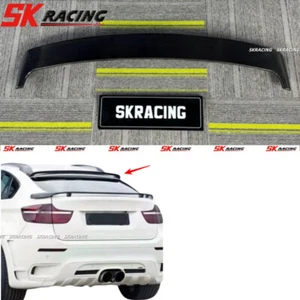 Real Carbon Fiber Rear Window Roof Spoiler Top Wing Fits BMW X6 E71 2008-2014 - Picture 1 of 14