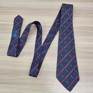 Vintage Gucci Tie Mens Navy Horsebit GG Logo Silk Striped Designer Luxury ITALY - Imagen 1 de 14
