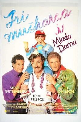 THREE MEN AND A LITTLE LADY exYU movie poster 1990 TOM SELLECK GUTTENBERG DANSON - Image 1 of 4