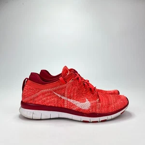 Nike Free TR Flyknit Orange Coral Athletic Running Shoes Sneaker Women Size 6.5 - Picture 1 of 9