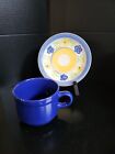 Mix and Match Set: 1 Blue/Yellow/White Floral Plate + 1 Large 22oz Blue Soup Mug