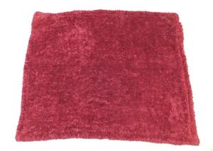 Pottery Barn Throw Blanket Red 50 X 60 Inches Faux Shearling Fur Polyester - Picture 1 of 8