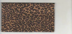 LEOPARD PRINT CHECKBOOK COVER WILD ANIMALS FABRIC BIG CATS - Imagen 1 de 1