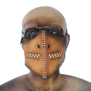 Scary Mask Halloween Half Face Leather masker handmade - Picture 1 of 7
