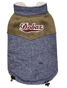 L DOBAZ Large DOG JEAN JACKET / COAT - FLEECED LINED - Picture 1 of 4