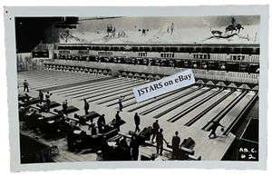 1957 FORT WORTH, TX, AMERICAN BOWLING CONGRESS ALLEY REAL PHOTO POSTCARD RPPC - Picture 1 of 3