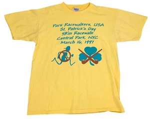 Vintage St. Patrick's Day 5K Racewalk Central Park NYC T Shirt (Size L) - Picture 1 of 2