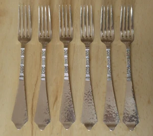 Besteck  - Robbe & Berking - HERMITAGE - Silber 90 -  6 Menuegabeln - Picture 1 of 2