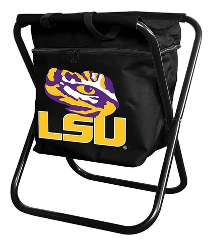 LSU Tigers Black NCAA College Football Tailgate Party Gift Quad Cooler Chair Cover