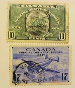 CANADA SD # S9 ,S14, CAT 28.50 EURO (=$ 38.00) MINT NO GUM - Picture 1 of 1