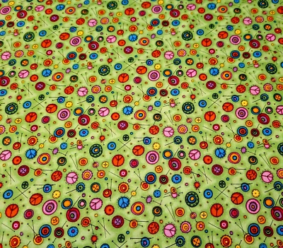 20" Kids Can Quilt Kari Pearson Quilting Treasures Quilting Theme Eyes Green - Image 1 of 3