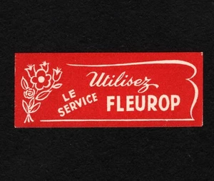 OPC Vintage Utilisez Fleurop Service Etiquette Label MNG 46066 - Picture 1 of 1