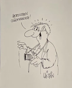 Uli Stein signiert original Zeichnung Cartoon Unterschrift Autogramm signed (22) - Bild 1 von 5