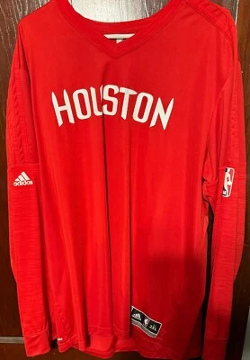 Houston Rockets Adidas NBA Fusion NBA LS Camisa de Tiro Para Hombre 2XL Roja Foto 1 de 4