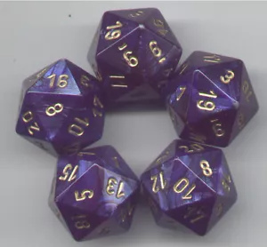 NEW RPG Dice Set of 5 D20 - Royal Blue - Picture 1 of 1