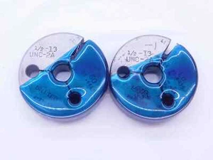 1/2 13 UNC 2A THREAD RING GAGES .5 .50 .500 GO NO GO P.D.'S = .4485 & .4435 - Picture 1 of 2
