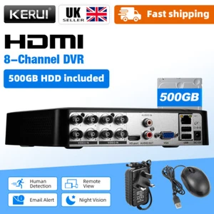 KERUI 8CH Security DVR Recorder with 500G HDD 4-in-1 CCTV TO Surveillance Camera - Picture 1 of 18