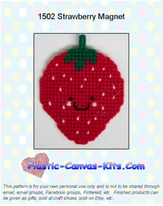 Kit o patrón de lona de plástico con imán de fruta de fresa - Imagen 1 de 1