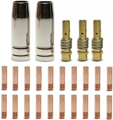 HASWELD 25pk Contact tip Nozzle For HZXVOGEN MIG185II MIG-250 MIG250II HVM270 MIG Welder