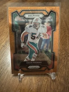 Zach Thomas 2023 Panini Prizm Orange Lazer #181 Miami Dolphins - Picture 1 of 2