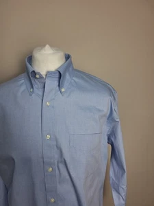 Brooks Brothers Shirt Blue Oxford 17" - 33" Regular Fit Button Cuff Non Iron - Picture 1 of 5