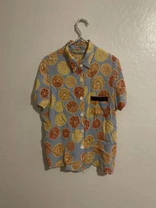 loco lindo Citrus Blouse Size M - Picture 1 of 3