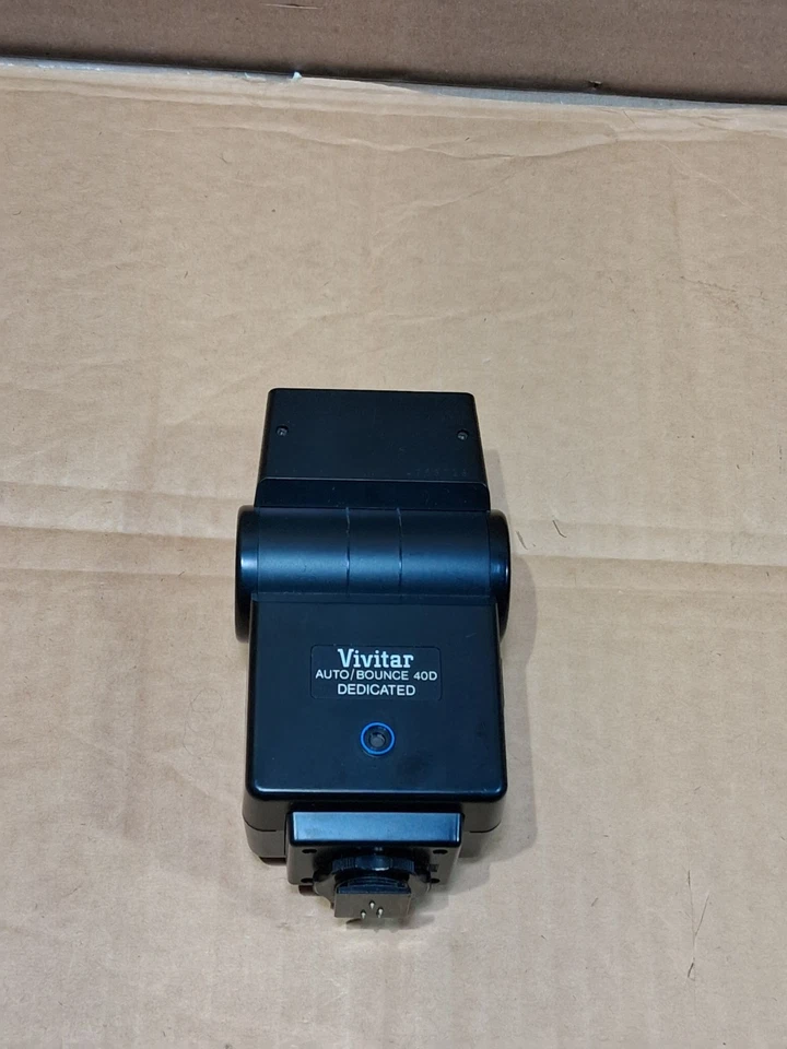 Vintage Vivitar AUTO BOUNCE 40D DEDICATED Shoe Mount Camera Flash TESTED - Image 1 of 3