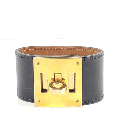 Pulsera Hermes Kelly Perro Dorado Negro Talla T1 XS 100% Auténtica Foto 1 de 4