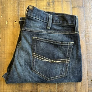 Pantalones de mezclilla rectos Ariat M5 para hombre W38xL33,5 bigotes elásticos vaquero occidental - Imagen 1 de 20