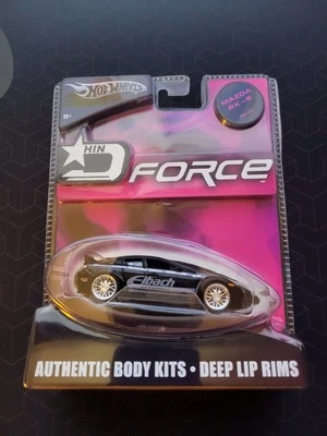 Llantas Hot Wheels Hot Import Nights HIN D-Force Mazda RX-8 negras labios profundos G8197 Foto 1 de 4