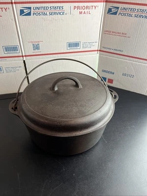 Vintage Griswold TITE-TOP No. 9 1279 LOGOTIPO DE BLOQUE Hierro Fundido Horno Holandés Tapa y Manija Foto 1 de 4