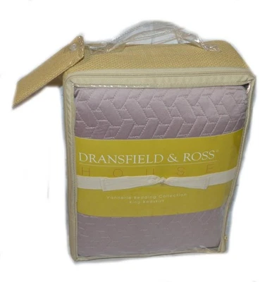 Falda de cama Dransfield & Ross VANNERIE MALVA King Neiman Marcus Horchow 22" caída Foto 1 de 4