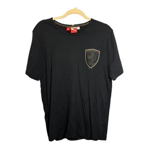 Puma Scuderia Ferrari Tshirt Men's size Large Formula 1 Black - Picture 1 of 7