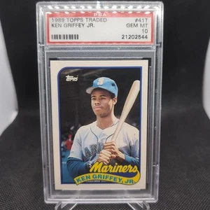 Tarjeta RC 1989 Topps intercambiada Ken Griffey Jr. #41T Mariners Hof PSA 10 GEMA - Imagen 1 de 2