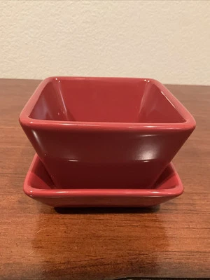 Pampered Chef Simple Additions Cranberry Condiment Bowl & Dip Dish set EUC - Image 1 of 4