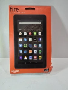 New Amazon Fire 5th Generation 7" Tablet 8GB Quad Core WIFI Expandable 128GB Box - Picture 1 of 11