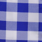 ROYAL BLUE & WHITE CHECKERED TABLECLOTH - 60' x 60' SQUARE - CHECKER OVERLAY