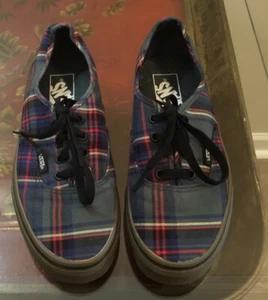 SCARPE DA GINNASTICA VANS BLU ROSSO A QUADRI DA DONNA TAGLIA 6,5 US - Foto 1 di 8
