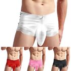 Sexy Men's Lace Pouch Briefs Shiny Satin Boxer Shorts Underwear Sissy Panties