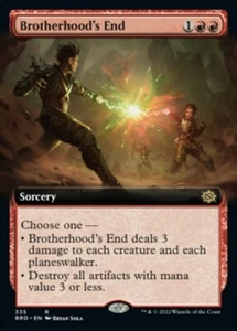 Brotherhood's End x1 1x LÁMINA Arte Extendido La Guerra de los Hermanos Casi Nuevo Magic The Gathering - Imagen 1 de 1