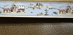 Vintage Mickey Mouse Lil Buckeroo Disney Wall Paper Border Western Cowboy 15 Yds - Picture 1 of 2