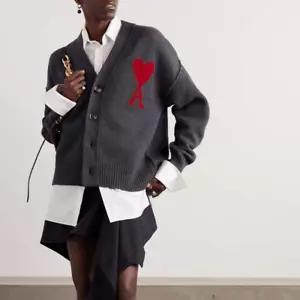 Cárdigan Ami De Coeur de lana gris - Imagen 1 de 12