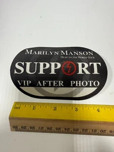 MARILYN MANSON Dead to the World Tour SUPPORT VIP After Photo PASS UNUSED NEW 96 - Picture 1 of 3