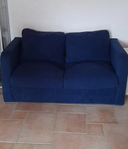 Schlafcouch blau, klein, Breite 140 cm - Bild 1 von 5
