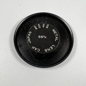 Vintage Screw Mount Metal Japan Hoya Lens Cap 55mm Plain Edge Plain Front - Picture 1 of 2